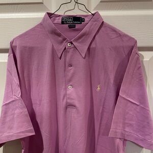Vintage 1980s/1990s Polo by Ralph Lauren Lavender-Pink Short Sleeve Golf Shirt